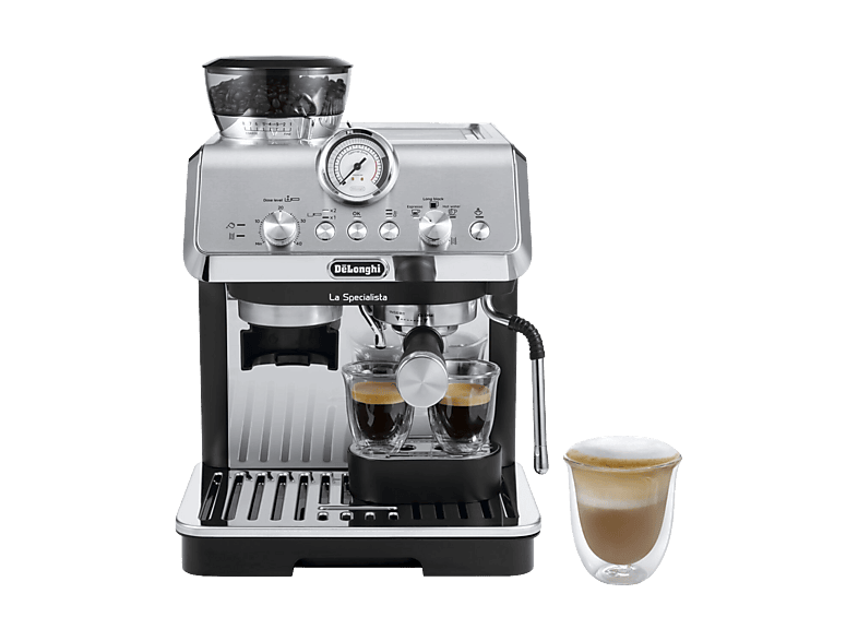 DE LONGHI Cafetera express en color Negro metalizado — 15bar y 1400W