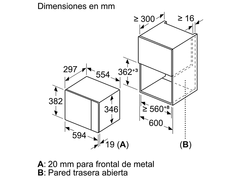 BOSCH Microondas integrable 800W en color Plata — foto 2