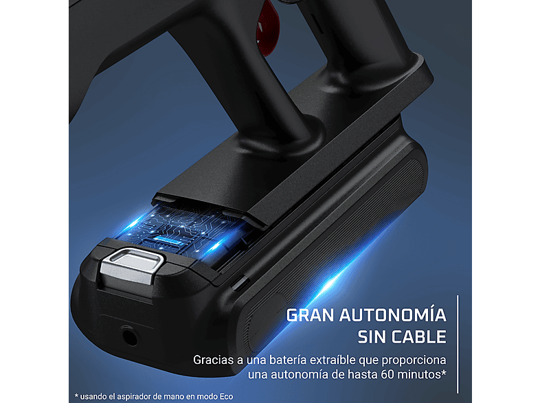 ROWENTA Aspirador escoba en color Rojo — 380 W y 0.65 L — foto 5