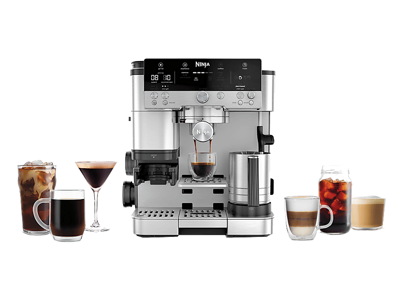 Cafetera express NINJA en color Plata, 9 bar