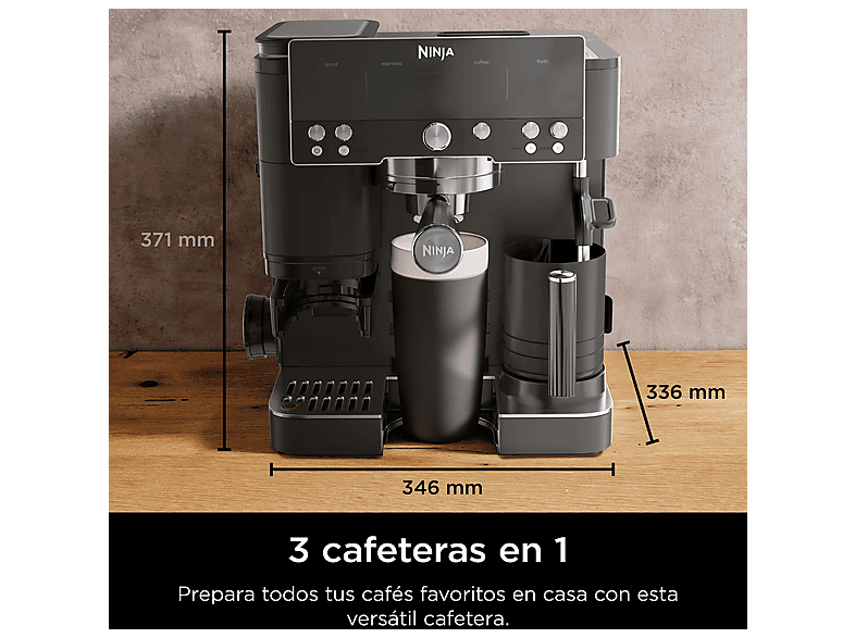 NINJA Cafetera express 9 bar (mod. Luxe Café Premier ES601EUBK) en color Negro — foto 8