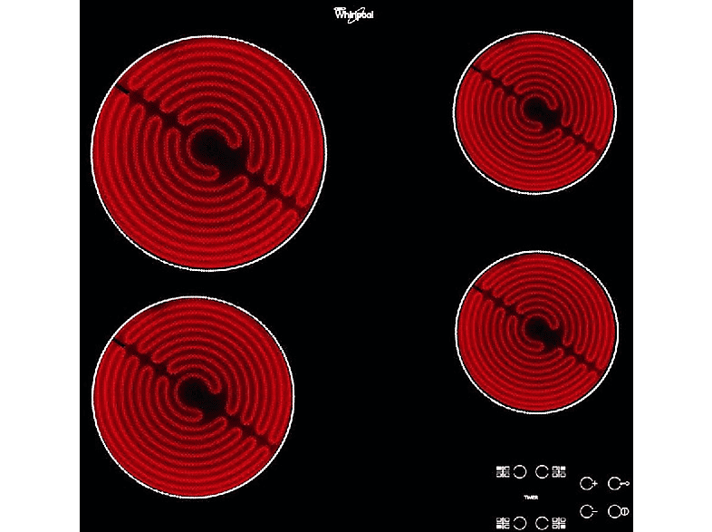 WHIRLPOOL Encimera vitrocerámica en color Negro (mod. AKT 8090 /NE)