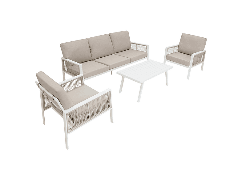 Conjunto de jardín MONSTER con 201 cm x 82 cm x 75 cm en color Blanca — foto 2