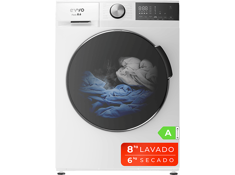 Lavadora secadora EVVO con 1350 rpm en color Blanco — foto 1