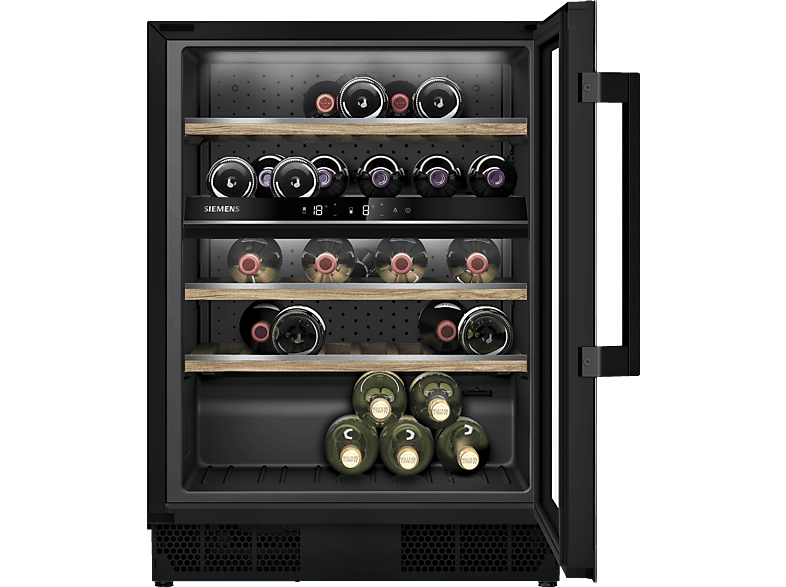 Vinoteca SIEMENS en color Negro, 3 glass panels