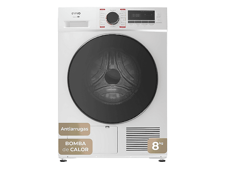 EVVO Secadora bomba de calor 8 kg (mod. S8 D) en color Blanco — foto 1