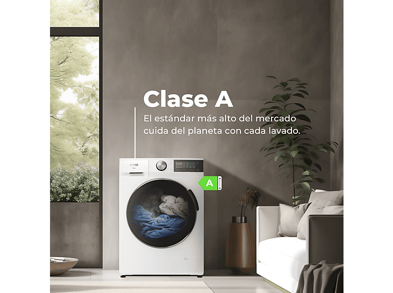 EVVO Lavadora carga frontal en color Gris (mod. Nova 8X) — foto 2