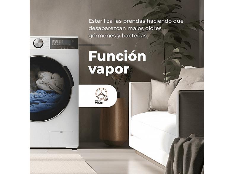 EVVO Lavadora carga frontal en color Gris (mod. Nova 8X) — foto 8