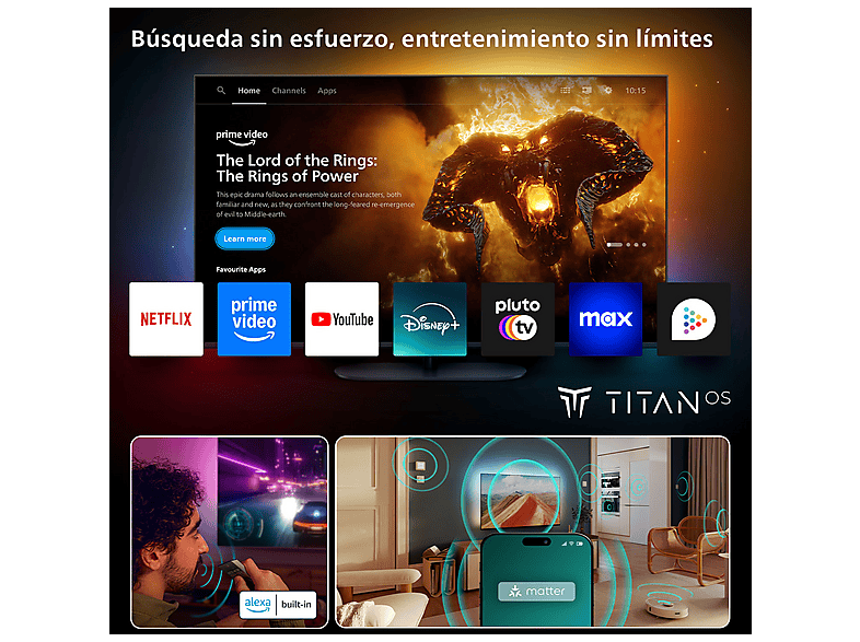 TV Mini LED 55" PHILIPS en color Negro — foto 7