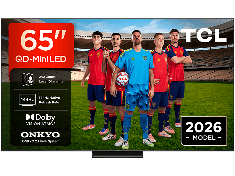 TV QD-Mini LED 65" TCL con UHD 4K en color Negro