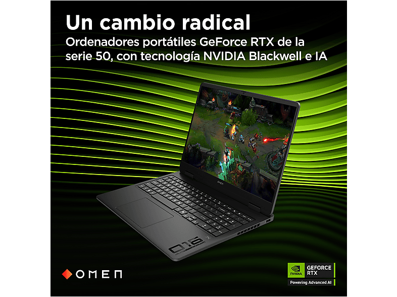 HP Portátil gaming en color Negro Sombra (mod. OMEN Gaming Laptop 16-ap0004ns) — foto 9