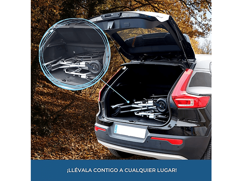MOBICLINIC Silla de ruedas 35 cm (mod. Bariatrica) en color Negro — foto 5