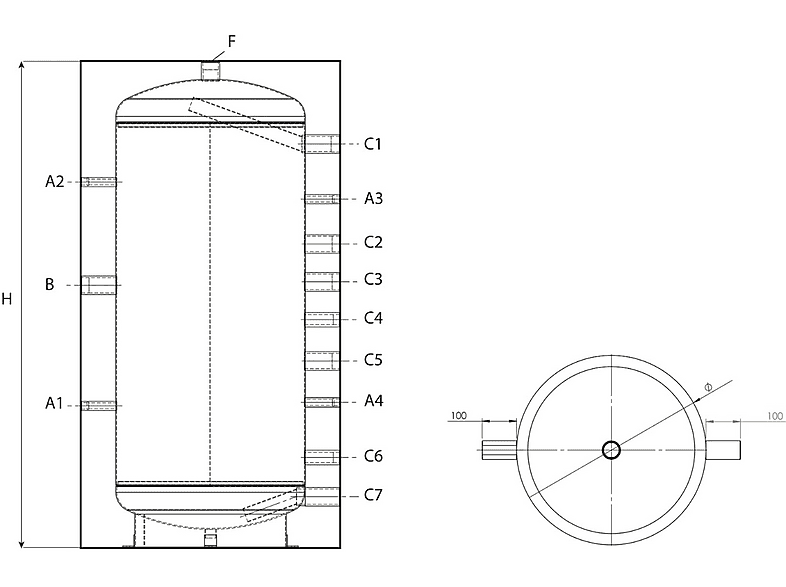 Termo eléctrico SANNOVER — 99 cm y 209 cm — foto 2