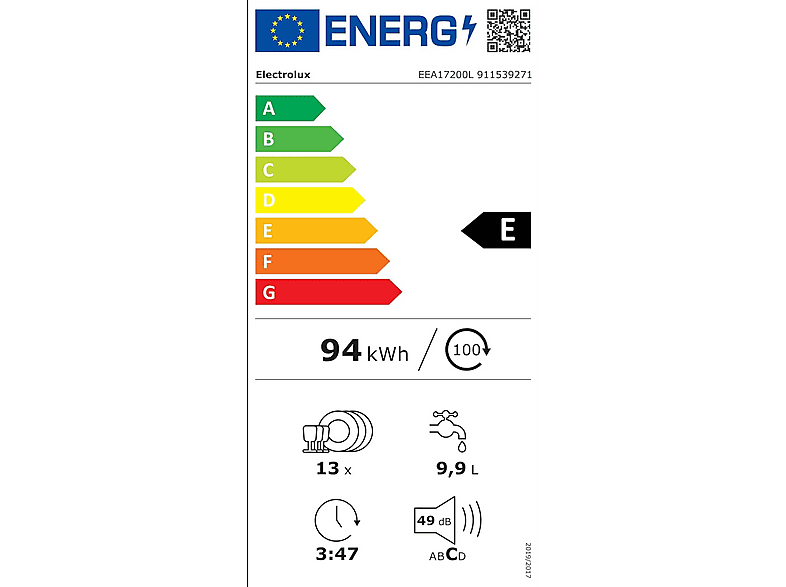 Lavavajillas integrable 60 cm ELECTROLUX con 13 servicios en color Blanco — foto 9
