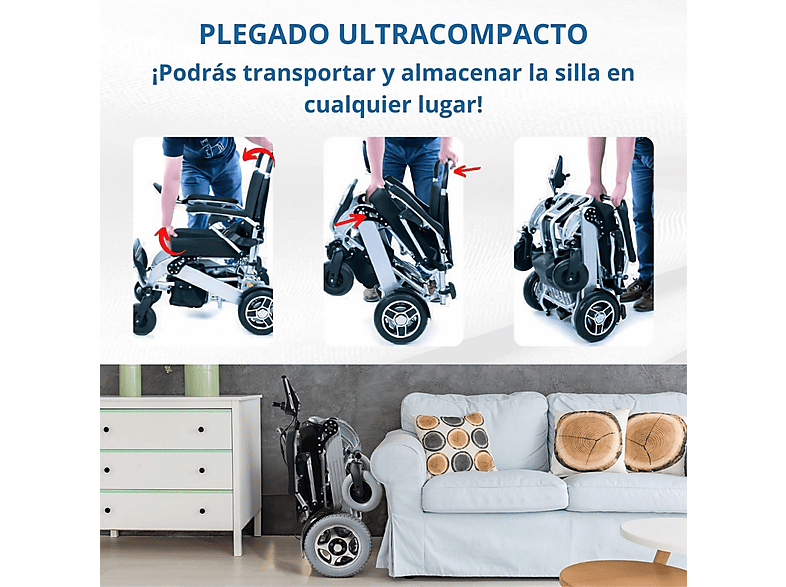 Silla de ruedas eléctrica MOBICLINIC en color Negro (mod. Troya) — foto 6