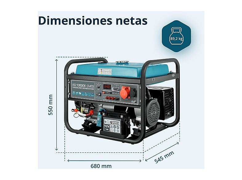 Generador de energía KÖNNER & SÖHNEN en color Multicolor de 25 l — foto 7