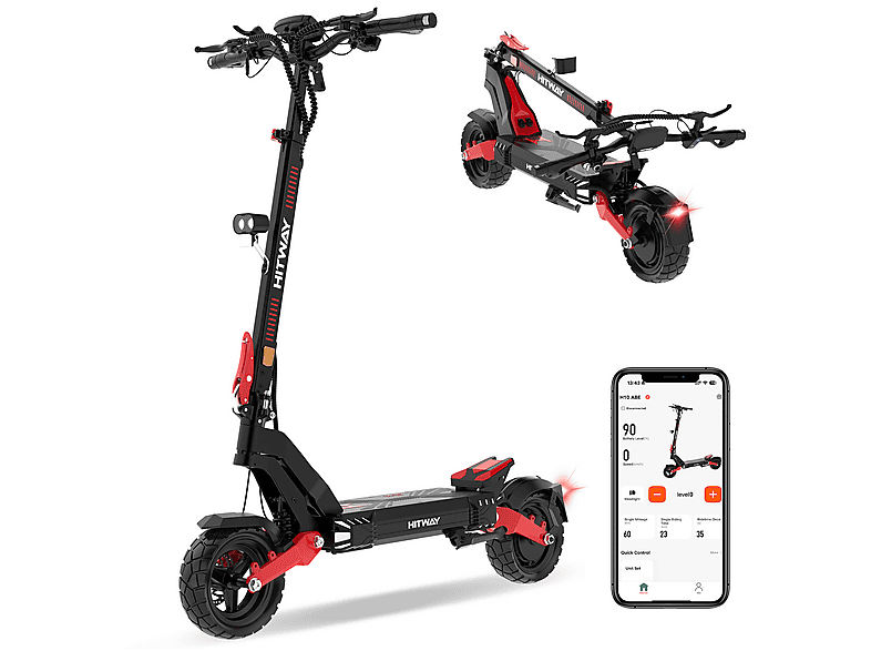 HITWAY Patinete eléctrico en color H10-Rojo (mod. H10)