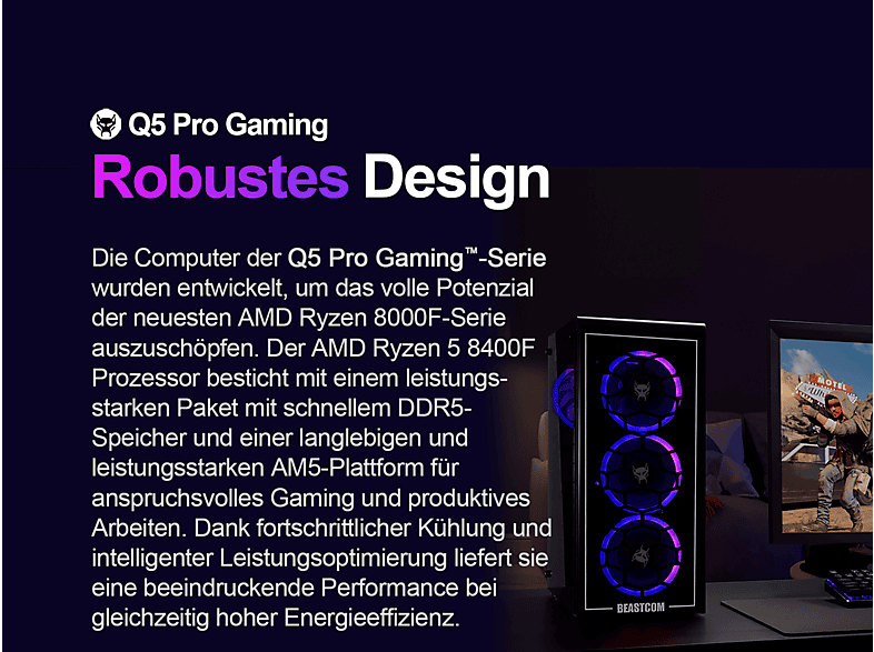 Pack PC gaming BEASTCOM (mod. Q5 | Pro Gaming) — foto 6