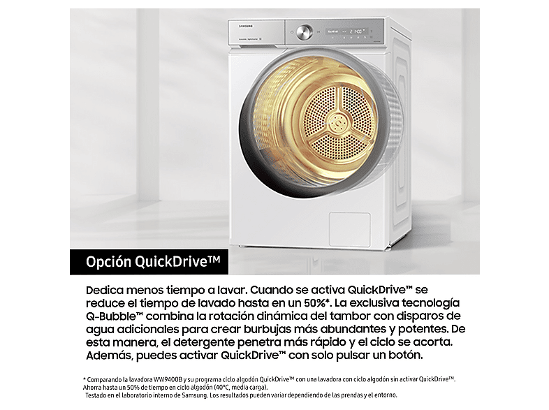 SAMSUNG Lavadora carga frontal en color Blanco — foto 3