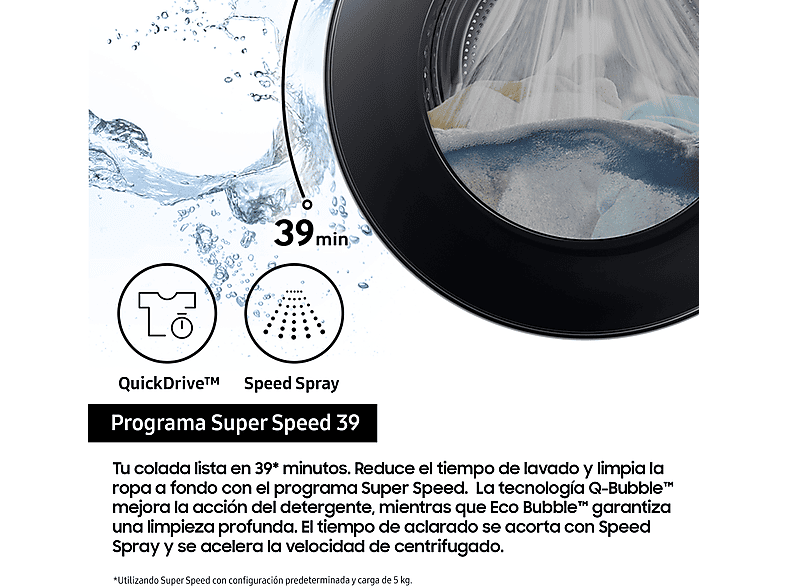 SAMSUNG Lavadora carga frontal en color Blanco — foto 5