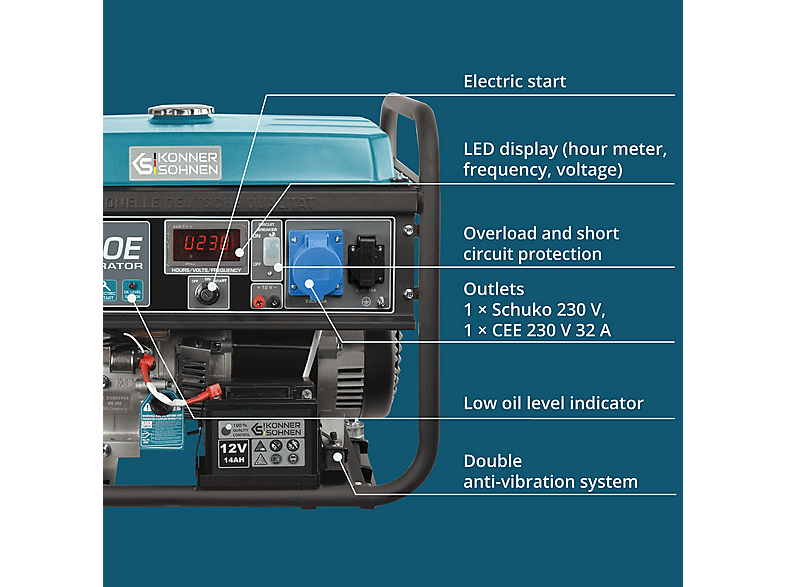KÖNNER & SÖHNEN Generador de energía en color Multicolor — 25 l y 230 V — foto 5