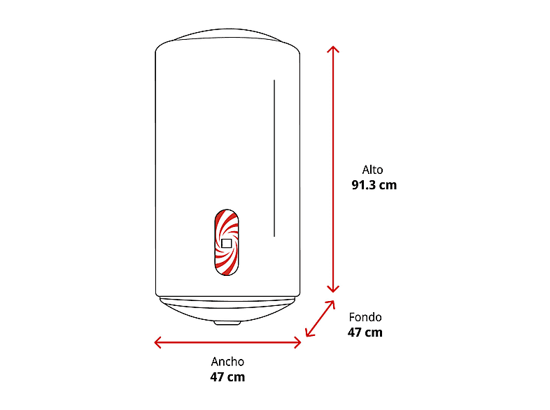 ARISTON Termo eléctrico 100 l en color Blanco — foto 2