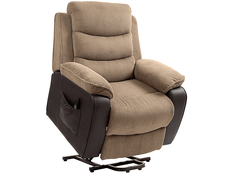 Sillón levanta personas HOMCOM — 46 kg y Tejido de Pana, PU (mod. 713-178V92BN)