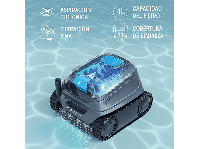 Robot limpiafondos ZODIAC en color Gris (mod. - Freedom + Control) — foto 3