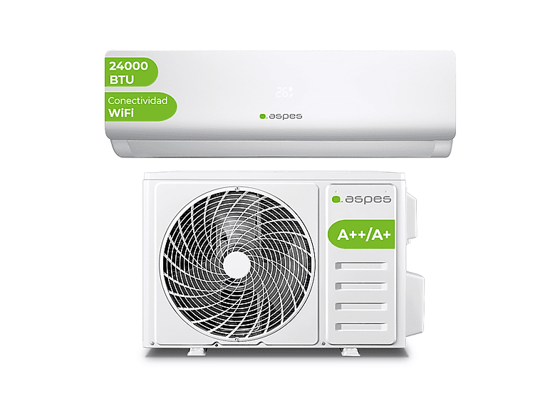 Aire acondicionado Split 1x1 ASPES en color Blanco de 12000 fg/h