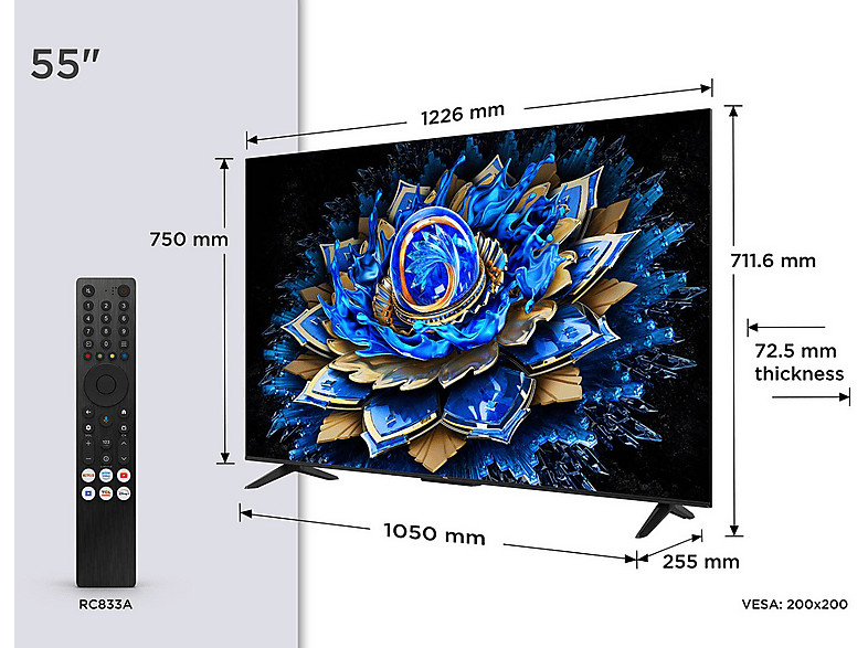 TV QLED 55" TCL en color Negro, UHD 4K — foto 10