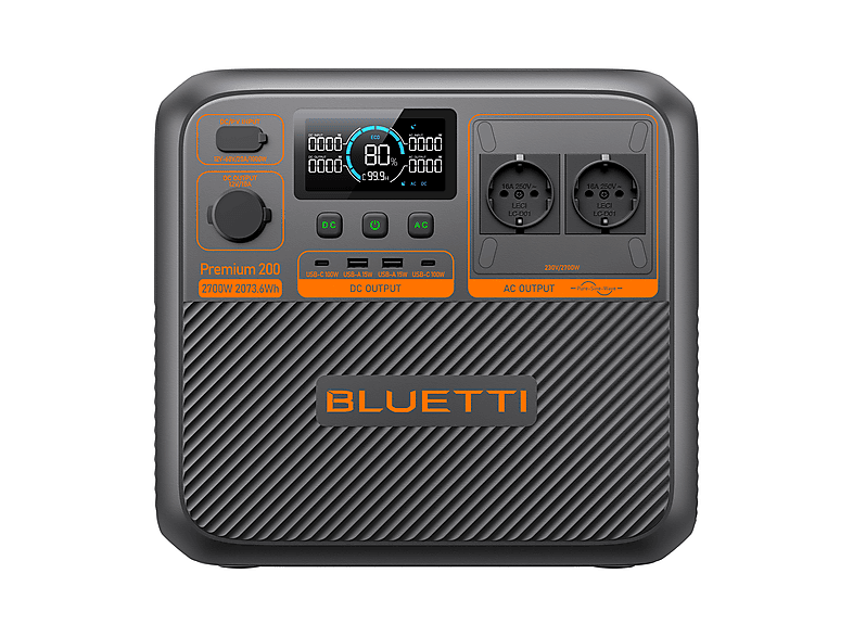 Estación de energía BLUETTI en color gris, AC200Max — foto 4