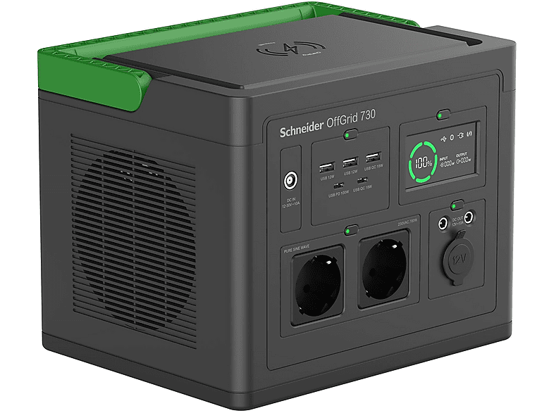 APC Estación de energía Ión de litio (mod. PPS730-GR) en color Negro, Verde — foto 2