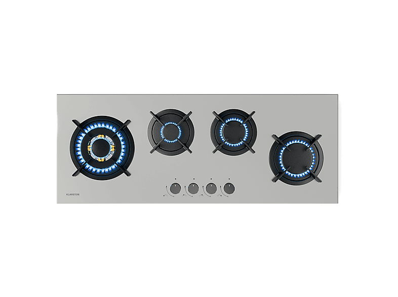KLARSTEIN Placa de gas 4 zonas (mod. Goldflame Slim) en color Plata