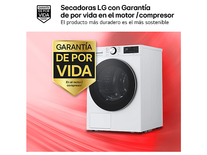 LG Secadora bomba de calor en color Blanco — 9 kg y 12 programas — foto 7