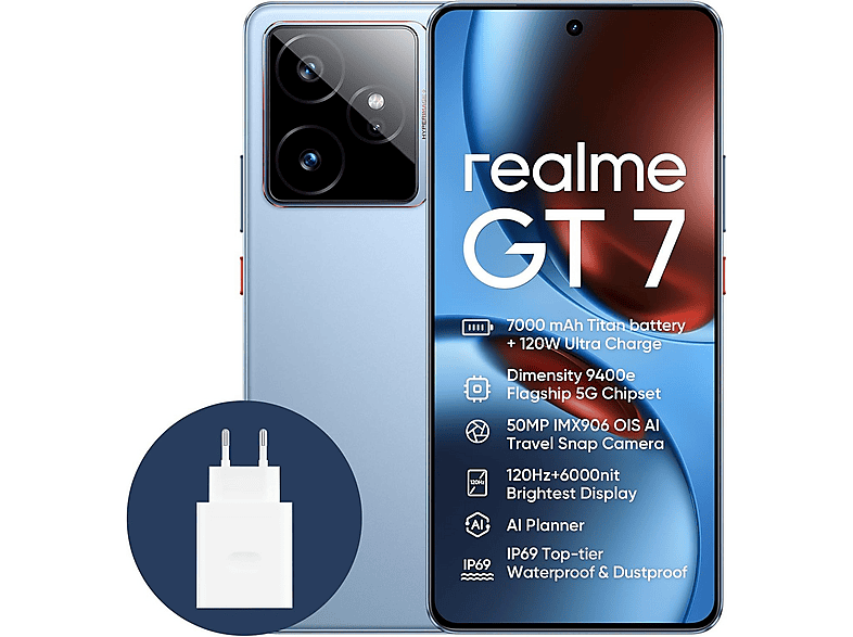 Smartphone REALME con Móvil Android en color Azul