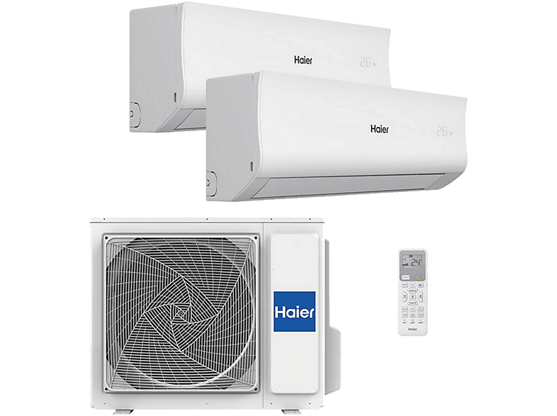 HAIER Aire acondicionado Split 2 x 1 en color Blanco — 2752 fg/h y Función Inverter