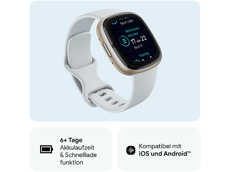FITBIT Smartwatch 4.05 cm (mod. SENSE 2 AZUL ORO) en color Azul Oro — foto 2