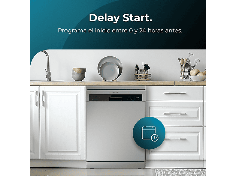 CECOTEC Lavavajillas libre instalación 60 cm en color Plateado (mod. 2779 BOLERO AGUAZERO 6500) — foto 7