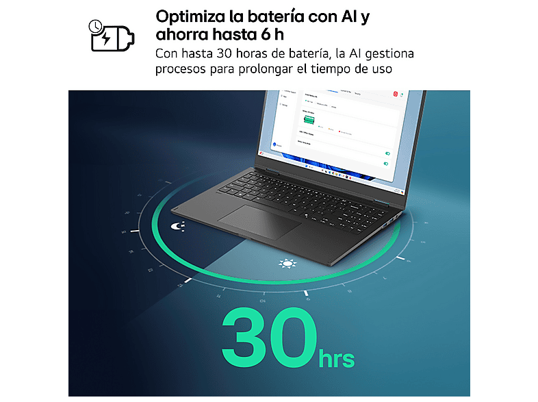 LG Portátil en color Negro — 14" WUXGA y Intel® Core™ Ultra 7-255H — foto 3