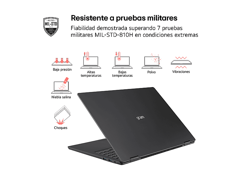 LG Portátil en color Negro — 14" WUXGA y Intel® Core™ Ultra 7-255H — foto 4