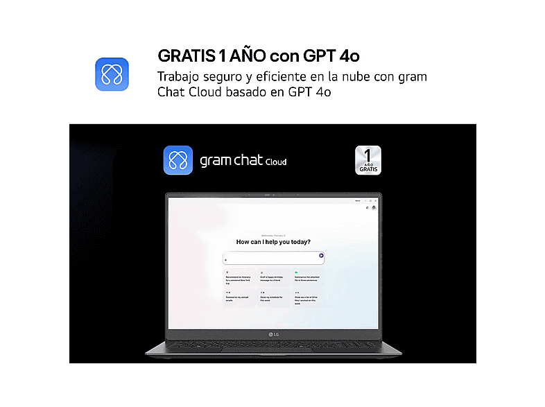 LG Portátil en color Negro — 14" WUXGA y Intel® Core™ Ultra 7-255H — foto 5