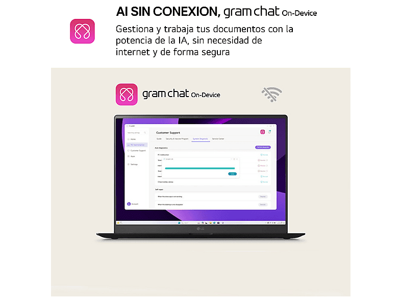 LG Portátil en color Negro — 14" WUXGA y Intel® Core™ Ultra 7-255H — foto 6