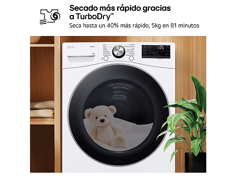 Secadora bomba de calor LG — 18 kg y 15 programas — foto 9