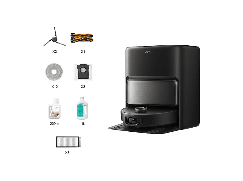 MOVA Robot aspirador 700 W (mod. V50 Ultra Complete) en color Negro