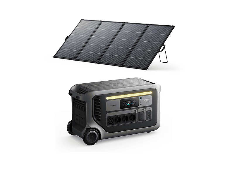 ANKER Estación de energía en color gris (mod. SOLIX KIT F3000+PS400 Bifacial)