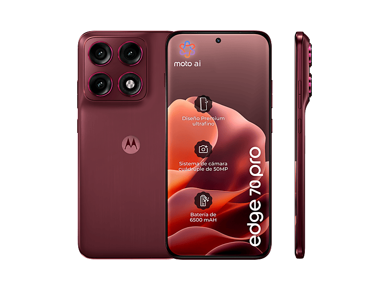 MOTOROLA Móvil 512GB (mod. edge 70 pro) en color Zinfandel — foto 1
