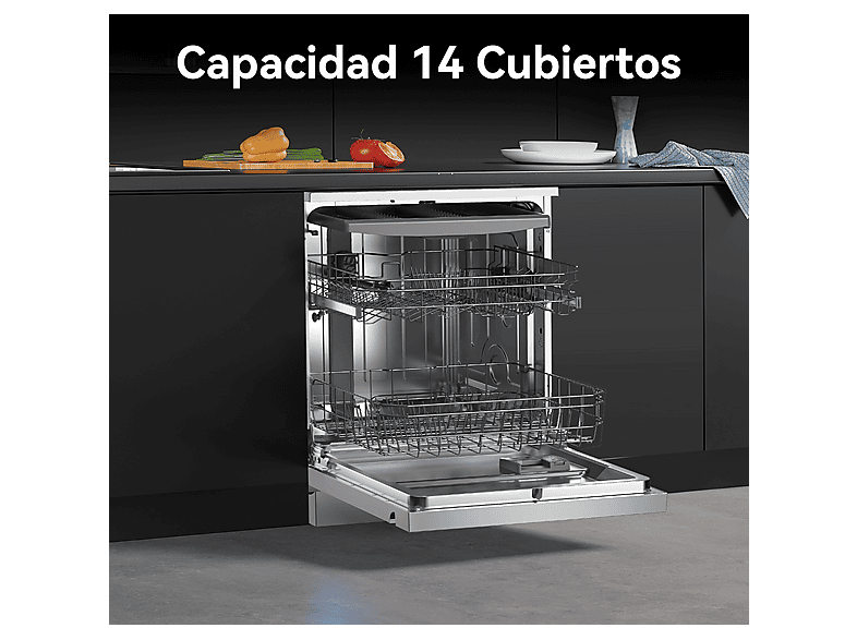 VOK Lavavajillas libre instalación 60 cm 8 programas (mod. EVD-14FCSAD) en color Inox — foto 6