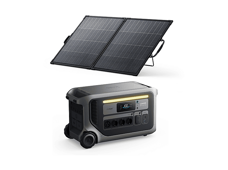 ANKER Estación de energía en color gris (mod. SOLIX KIT F3000+PS200 Bifacial)