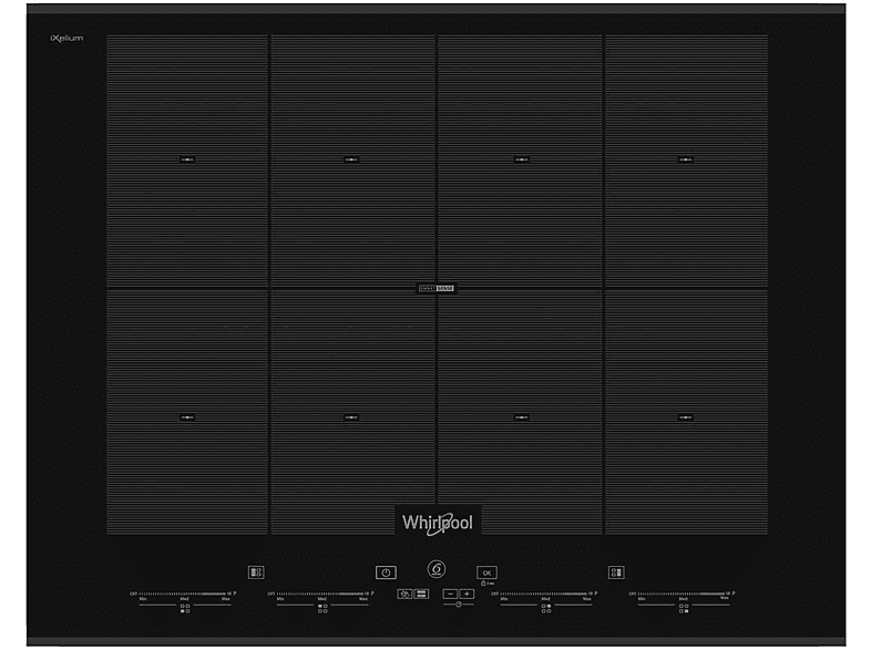 Encimera inducción WHIRLPOOL en color Negro, 8 zonas