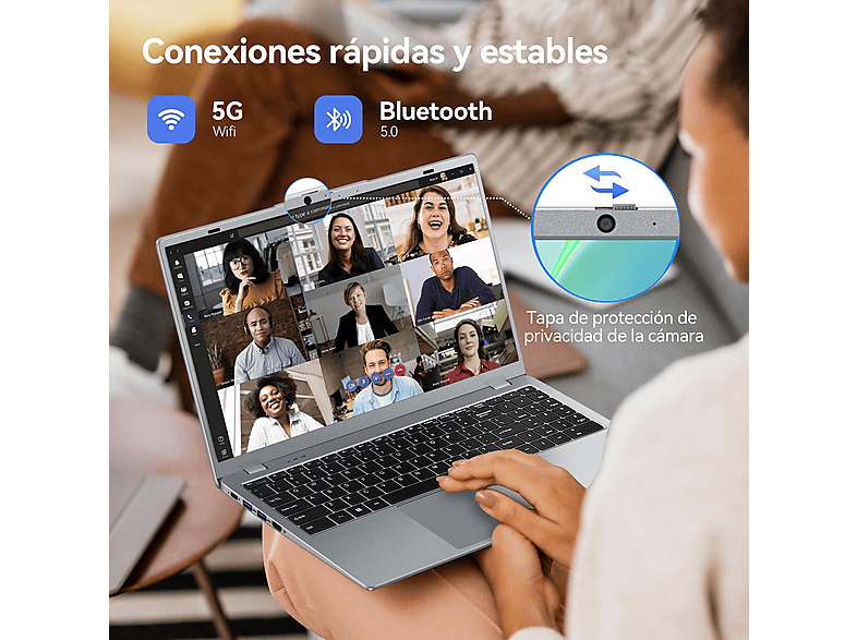 VANWIN Portátil 15,6 " Full-HD en color plata — foto 5